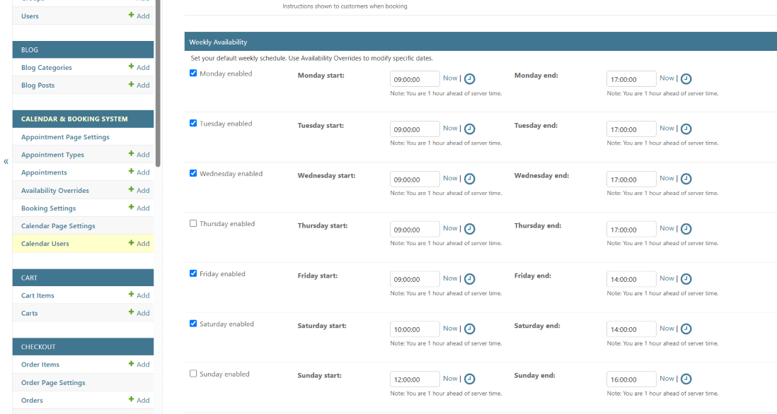 corrison api calendar django backend